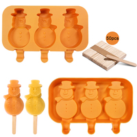 Moules en Silicone Formes Multiples de Dessins Animés, Moules à Esquimaux de Haute Qualité pour Tout-petits, Moules à Crème Glacée Maison Congelée