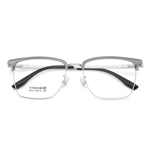 Montures de lunettes en titane, rectangulaires, monture complète, légères, branches flexibles, unisexe, origine Danyang, 8603, verres en résine - Product Image 2