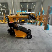 Мобильный вакуумный подъемник для стекла на присосках с устойчивой конструкцией для установки оконных стекол (полный комплект)