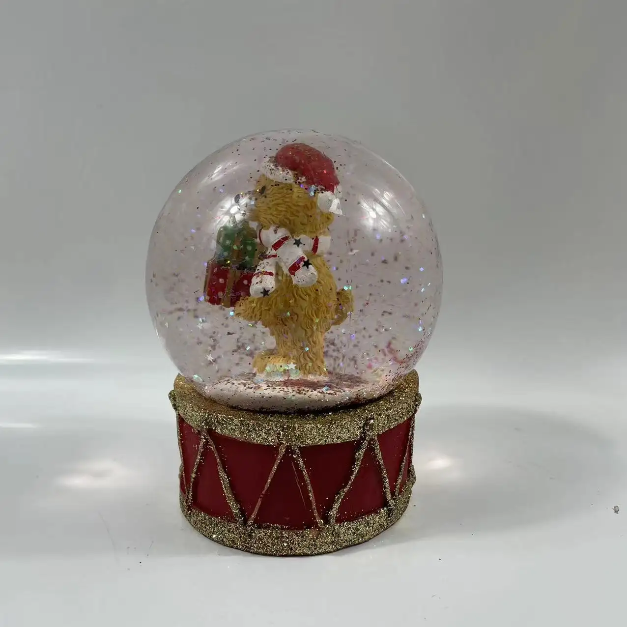 Изготовленный на заказ смола снежный шар медведь вода снежный шар стекло для рождественских подарков