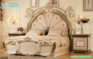 เฟอร์นิเจอร์ห้องนอนไม้สักดีไซน์ทันสมัยจาก DST EXPORTS เตียงสไตล์โบราณพร้อมโต๊ะข้างเตียง ปรับแต่งขนาดและสีได้ ทนทาน - Product Image 5