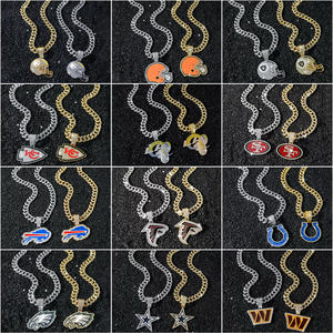 Groothandel NFL Philadelphia Eagles kampioenschap hanger kettingen mode sport verguld/verzilverd schakelketting voor cadeaus voor fans - Product Image 3