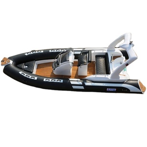 Bateau Semi-Rigide 480 <span class=keywords><strong>Gonflable</strong></span> de Pêche avec Cabine, Coque en Fibre de Verre et Matériau Hypalon de 4,80 m (16 pieds) avec PVC Pliant pour Dérive en Extérieur, en Promotion - Product Image 1