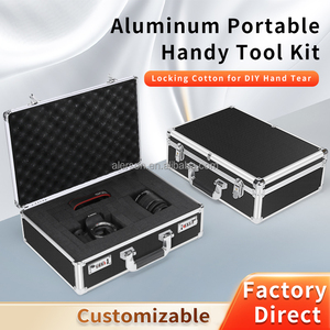 Hộp đựng bằng nhôm cứng chất lượng cao, có sẵn, dành cho micro không dây & thiết bị quay phim, mút xốp cắt sẵn tùy chỉnh, thiết kế màu đen bền bỉ - Product Image 3