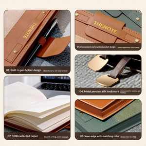 Carnets A5/A6 en gros à imprimé africain, journaux en cuir PU à couverture rigide cousue, promotion personnalisée, 100 unités - Product Image 3