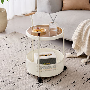 Mesita de noche de Metal moderna nórdica, armario de almacenamiento para dormitorio y hogar para niños, soporte para aperitivos para sala de estar, comedor, mesas de café - Product Image 2