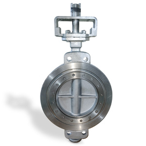 Vanne papillon manuelle à triple excentricité à joint rigide DN350 DN400 en acier inoxydable 316 WCB PN10 PN16 PN25 pour air, eau, huile, gaz et applications générales - Product Image 2
