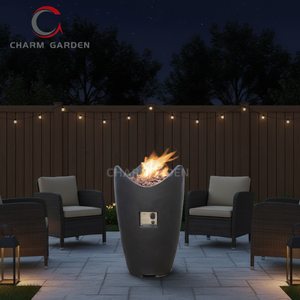 Le choix de l'<span class=keywords><strong>architecte</strong></span> : foyer à gaz en béton moderne - <span class=keywords><strong>table</strong></span> de foyer extérieur portable avec chauffage de 65000 BTU - Product Image 5