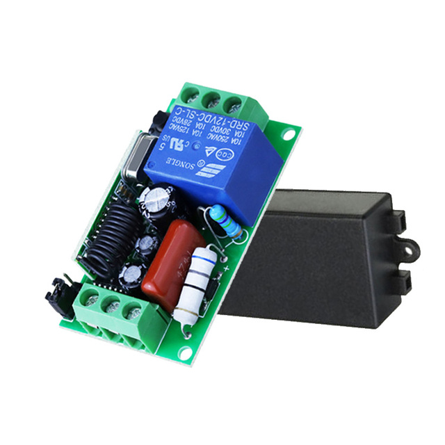 433MHz Wireless Remote Control Switch AC 220V 1CH RF Relay Receiver and Transmitter for Electric Appliance Power On/Off