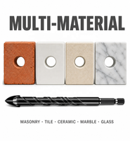 Foret à pointe croisée en carbure de tungstène pour carrelage en porcelaine, céramique, verre – Kit d'outils de perçage rapide et de nettoyage des trous pour usage domestique, fabrication OEM