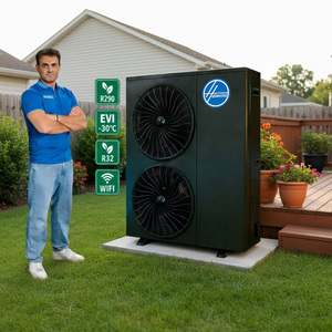 Chauffe-eau monobloc domestique 15KW-18KW à <span class=keywords><strong>énergie</strong></span> nouvelle, WIFI, A+++, R32/R290, à onduleur DC EVI, contrôlé par application, pour le chauffage - Product Image 1