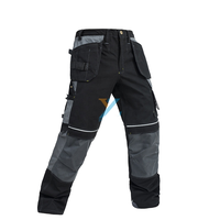 Pantalon de travail utilitaire personnalisé unisexe avec renforts aux genoux en Cordura, coton, poches holster, uniforme pour électricien et charpentier