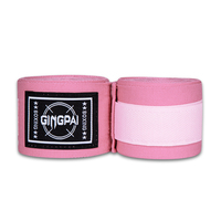 GINGPAI Lot de 2 Bandages de Boxe Élastiques et Respirants Muay Thai, Supports pour Poignets Kickboxing MMA Sanda Taekwondo 1,5/3/5M