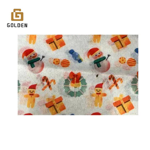 Vente directe à prix réduit de rouleaux de tissu non tissé imprimé en spunlace à motifs animaux, vente en gros de tissu non tissé imprimé en PP pour masque de Noël - Product Image 4