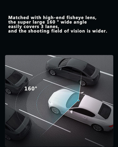 Nhà Máy Trực Tiếp Màu Đen Wifi + USB Xe DVR Máy Ảnh Nightvision FHD1080P Fisheye 160 ° Ống Kính Góc Rộng Adas Lái Xe Máy Quay <span class=keywords><strong>Video</strong></span> - Product Image 5