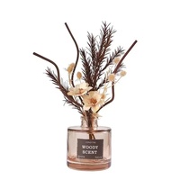 Diffuseur à bâtonnets d'huiles essentielles 120 ml avec fleurs séchées, sans flamme, pour aromathérapie et décoration, en rotin, pour la maison - Meilleures ventes