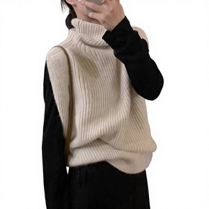 Gilet in pile di pecora da <span class=keywords><strong>donna</strong></span> a <span class=keywords><strong>collo</strong></span> <span class=keywords><strong>alto</strong></span> senza maniche, caldo e morbido, per autunno inverno, disponibile in più colori, MOQ basso - Product Image 1