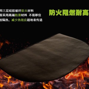 Almohadilla para chimenea de doble capa de fibra de vidrio y silicona resistente al calor para decoración de estufas de leña. - Product Image 3