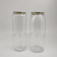 Fournisseur honnête boîte de jus transparente pour animaux de compagnie de 330Ml avec extrémité ouverte facile boîte de boisson en plastique