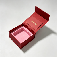 Boîte magnétique avec ruban, emballage personnalisé, fermeture magnétique, boîte à bijoux en forme de livre, emballage cadeau pour montre avec doublure en EVA
