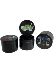 เครื่องบดสมุนไพรแบบแมนนวลทรงกลม ทำจากโลหะผสมสังกะสี ขนาด 50 มม. พร้อมลายพิมพ์เต็มรูปแบบ สำหรับเป็นอุปกรณ์เสริม - Product Image 2