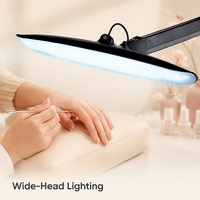 Lampe de travail LED 9501 à pince orientable, à intensité variable, lumière du jour, gain de place, avec options multicolores, pour artiste en extensions de cils et travail sur table