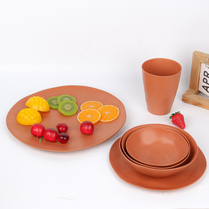 现货PP炊具套装橙色杯碗盘批发家用杯子可印logo - Product Image 5