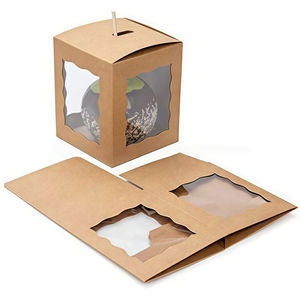 กล่องบรรจุภัณฑ์พิมพ์ลายตามสั่งสำหรับมะพร้าว กล่องคราฟท์คุณภาพสูง รีไซเคิลได้ กล่องกระดาษแข็งสำหรั<span class=keywords><strong>บ</strong></span>เก็บของ พร้อมหน้าต่างใส - Product Image 2