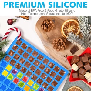 Square Silicone Candy Mold 126 Cavity Gummy Chocolate Caramel Jelly Ice Cube Mould Food Grade Easy Release Baking Mold - Product Image 3