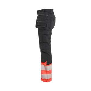 BLAKLADER - 703011499955D23 Women's hi-vis <b>trousers</b> <b>stretch</b> <b>Black</b>/Red - EAN 7330509958681 HI-VIS WORKWEAR - Product Image 4