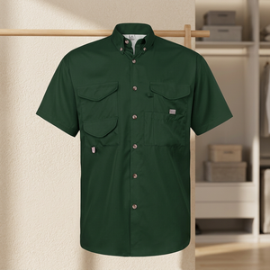 Chemise de pêche imperméable à logo personnalisé, manches longues, UPF 50, séchage rapide, extérieur, spandex/polyester, unisexe, style chasse, polos - Product Image 1