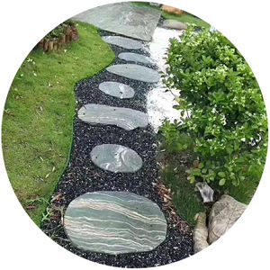 Pierres de marche naturelles vertes Tobiishi pour jardin zen <span class=keywords><strong>japonais</strong></span>, revêtement antidérapant pour sol, <span class=keywords><strong>pavage</strong></span> à vendre - Product Image 1