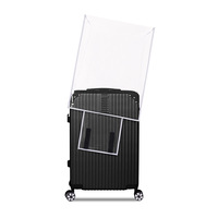 Housse de valise en PVC imperméable et anti-rayures avec logo personnalisé pour voyage, fermeture éclair anti-poussière et tissu pour bagages et sacs