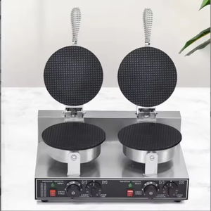 Tốt Bán Thương Mại Đôi Đầu Điện <span class=keywords><strong>Waffle</strong></span> <span class=keywords><strong>Cone</strong></span> Baker Thép Không Gỉ Không Dính Cho Ice Cream - Product Image 5