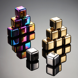 Alta calidad de grado alimenticio 304 Acero inoxidable reutilizable <span class=keywords><strong>vino</strong></span> whisky piedras cuadrado cubo de hielo barra de refrigeración accesorios grabados - Product Image 1