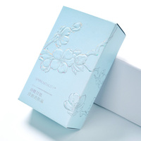 Caja de embalaje de papel especial personalizado patrón de flores crema en relieve caja de embalaje de papel para cosméticos