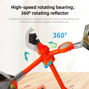 Répulsif à oiseaux rotatif à 360° à énergie éolienne en ABS solide avec 288 surfaces réfléchissantes haute intensité pour l'utilisation en ferme et en verger - Product Image 2