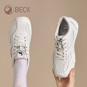 New Niche All-Match Casual <b>Shoes</b> White Breathable Lightweight Lace-Up Genuine Leather De Xun Women's <b>Shoes</b> - Product Image 5