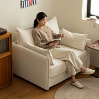 Canapé-lit pliant Somnus 2 en 1, simple, extensible, en tissu corduroy, multifonctionnel pour petit appartement, bureau, hôtel, appartement