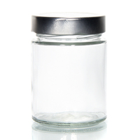 Bocaux en verre transparents de 750 ml et 1 L pour le stockage alimentaire, avec couvercle à vis, pour le beurre de cacahuète