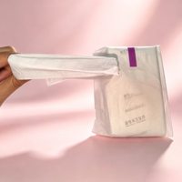 Serviettes hygiéniques pour femmes en coton non tissé, super douces, à ailettes, régulières