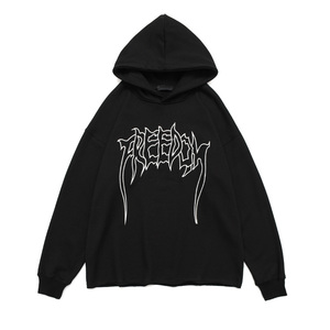 เสื้อฮู้ดดี้ครอปทรงใหม่ สไตล์สตรีทแวร์ ผ้าฝ้าย 100% หนานุ่ม ปักโลโก้ตามสั่ง ทรงโอเวอร์ไซส์ ไหล่ตก ระบายอากาศได้ดี สำหรับผู้ชาย - Product Image 2