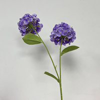 Bunga Hydrangea Buatan dari Produsen HGA, Tangkai Sutra untuk Dekorasi Pernikahan, Ruang Tamu, Vas Meja Rumah, dan Dekorasi Pesta Hotel