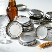 Capuchon de boîte de conserve en fer blanc écologique de 26 mm à ouverture facile avec revêtement PE de qualité alimentaire léger pour boissons gazeuses, bières, bouteilles et bocaux, logo OEM