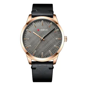 Curren jam tangan kronograf pria, arloji pergerakan quartz Jepang anti air 3ATM, jam tangan minimalis gaya bisnis