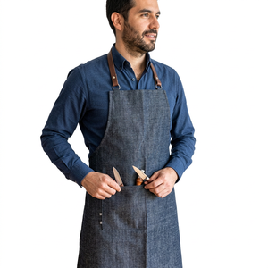 Tablier de cuisine minimaliste moderne, design pour restaurants et bars, uniformes de cuisine à domicile, tabliers de cuisine lavables - Product Image 1