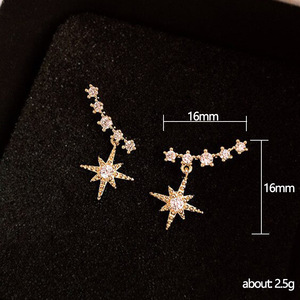 Orecchini a Perno Stile Star, Minimalisti ed Eleganti, Gioielli da Indossare Ogni Giorno, Orecchini Trendy per Donne - Product Image 3