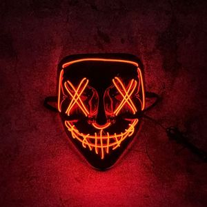 Máscara <span class=keywords><strong>de</strong></span> Purge con Luces LED <span class=keywords><strong>de</strong></span> Plástico Rojo, Disfraz <span class=keywords><strong>de</strong></span> Terror para <span class=keywords><strong>Halloween</strong></span>, Cosplay, Fiestas y Eventos, Venta al Por Mayor - Product Image 1
