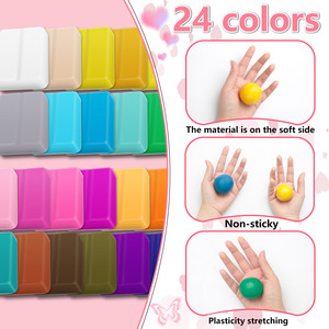 Argile à modeler XinyiArt pour enfants, kits de démarrage DIY, argile à modeler cuite au four, argile polymère non collante avec outils de sculpture pour enfants - Product Image 3
