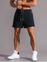 Short de gymnastique athlétique pour hommes Pantalon de sport d'été décontracté avec poches zippées Short de course pour hommes Short de gymnastique pour hommes de 5 pouces avec doublure